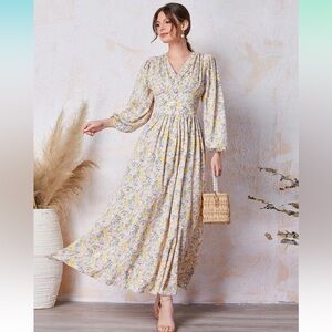 Floral print maxi dress